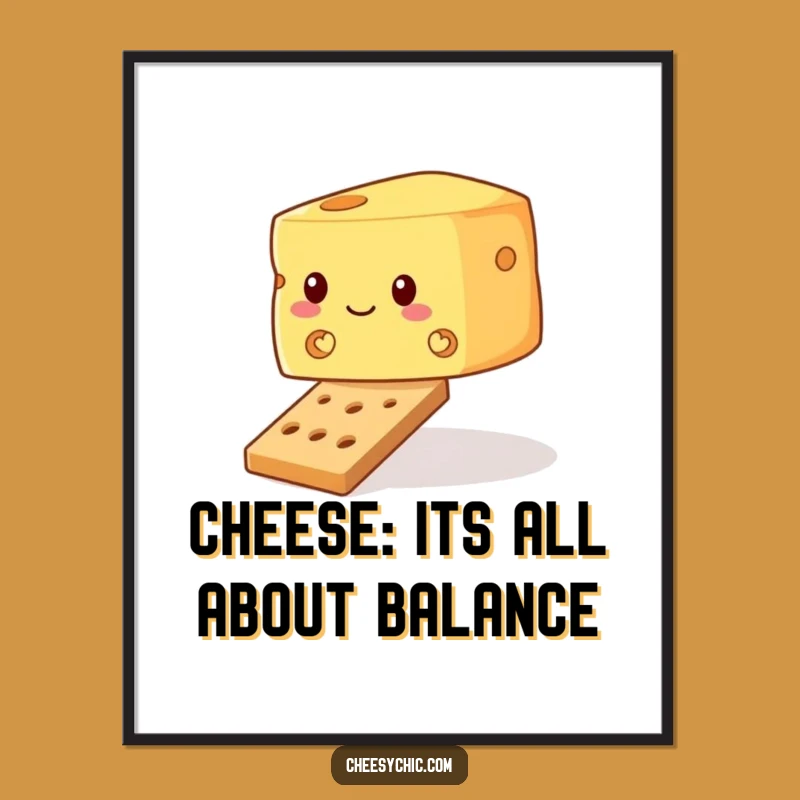 Funny Free Printable Wall Art: Wobbly Cheese LOL Downloadable Art