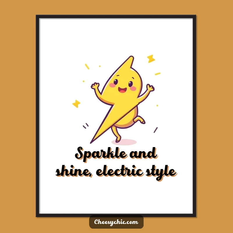 Free Printable Lightning Wall Art - Energetic Cartwheel Bolt Downloadable Decor