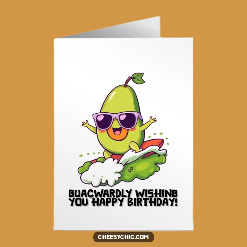Epic Free Printable Birthday Card: Surfing Avocado LOL Downloadable Gift