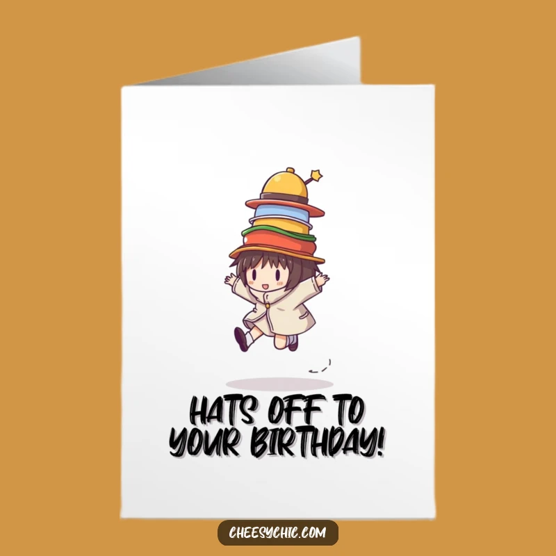 Free Printable Birthday Card: Funny Hat Skipper Character Downloadable Gift