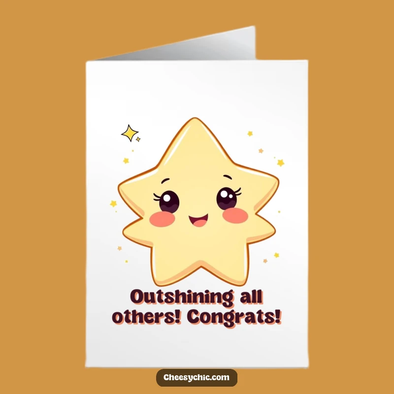 Free Printable Star Congratulations Card: Funny Glitter Toss Downloadable for Any Achievement