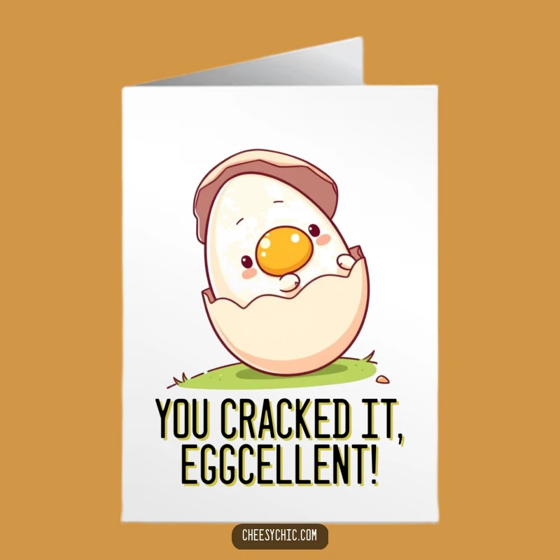 Free Printable Congrats Card: Rolling Egg Funny Downloadable Gift