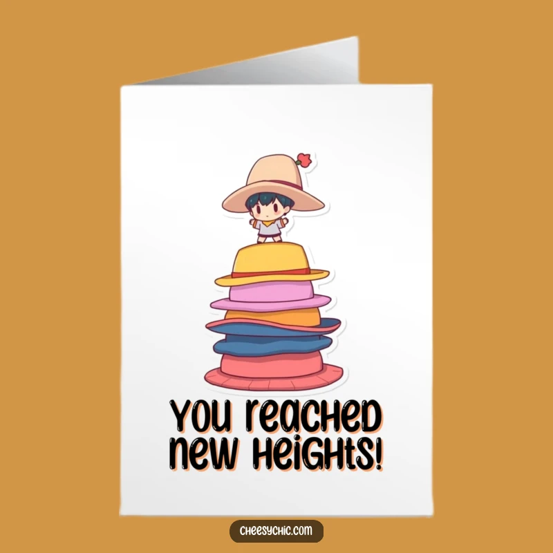 Free Printable Congrats Card: Hat Stacker, Funny Character, Unique DIY Gift