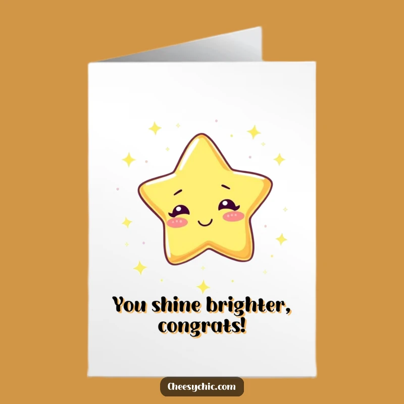 Free Printable Star Congrats Card - Giggling Sparkle Bolt Downloadable Gift