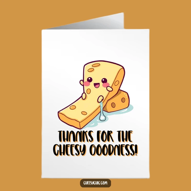 Free Printable Funny Cheese Thank You Card: Grateful Slide Downloadable Gift