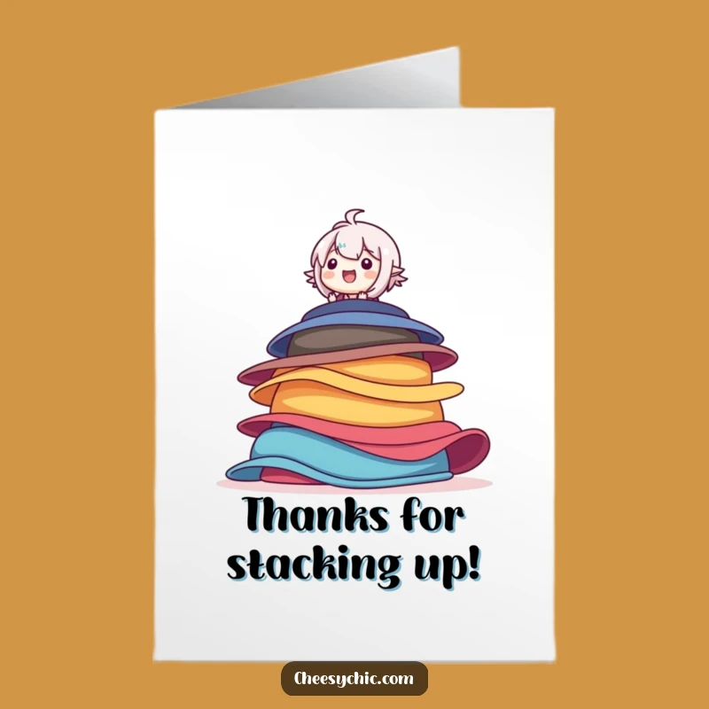 Free Printable Thank You Card: Hat Stack Balance - Grateful Downloadable