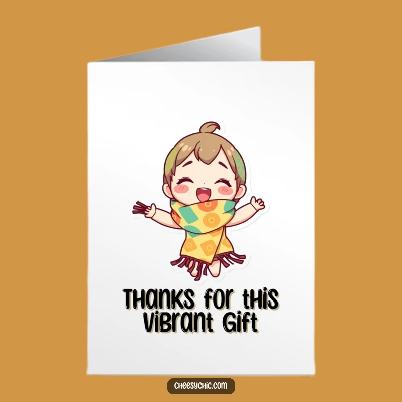 Free Printable Thank You Card: Sparkling Spinner Expresses Thanks with Joy Downloadable Gift