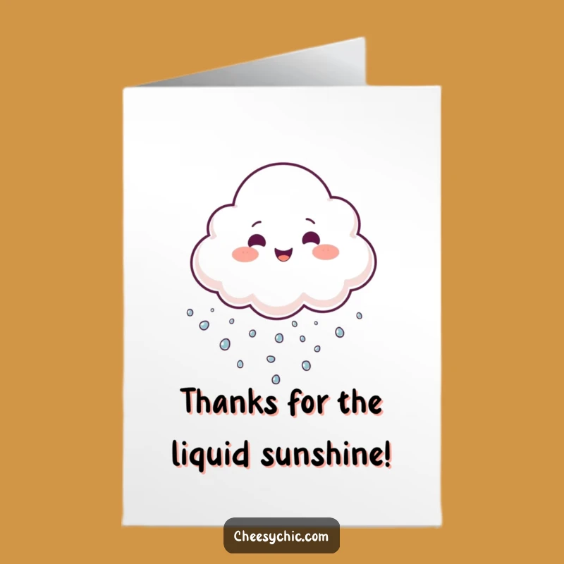 Free Printable Thank You Cloud Card - Juggling Droplets Downloadable Gift