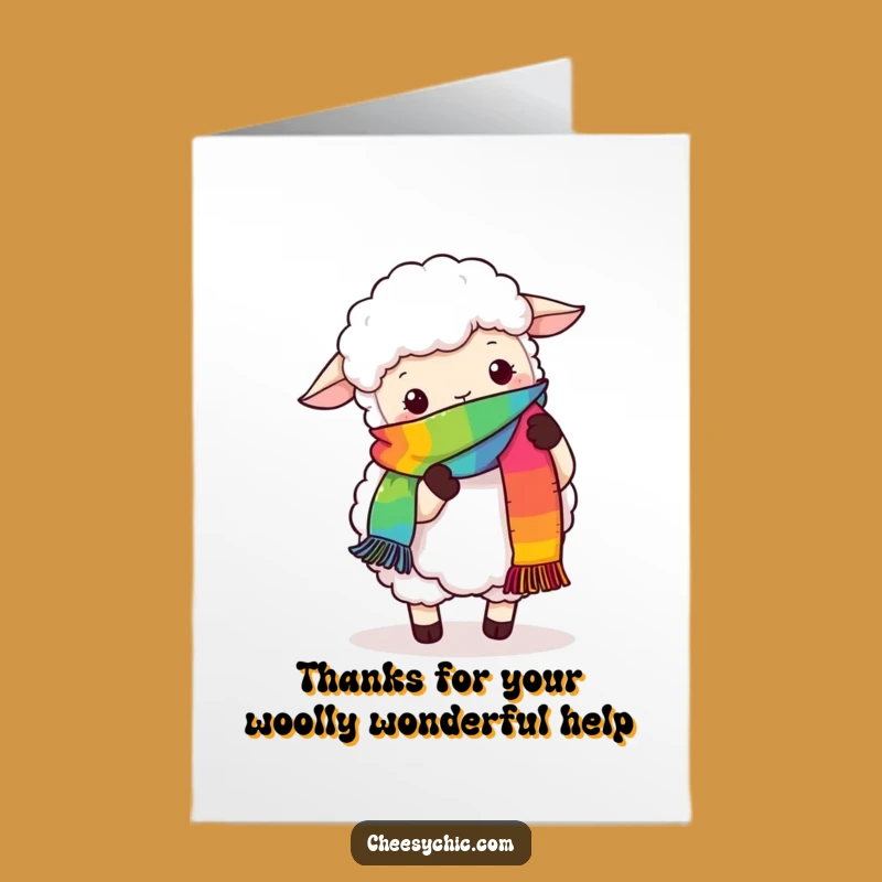 Humorous Free Printable Thank You Card: Knitting Sheep LOL Downloadable Gift