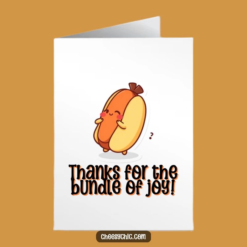 Free Printable Funny Hot Dog Thank You Card: Spinning Thanks Downloadable Gift