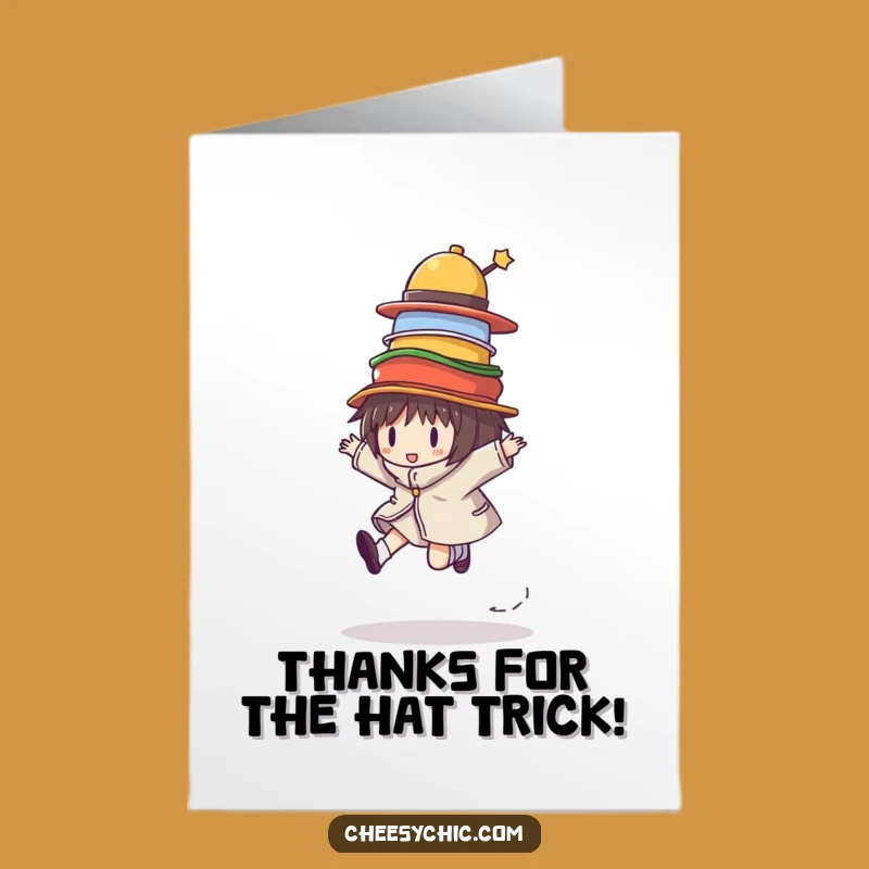 Free Printable Thank You Card: Funny Hat Skipper Character Downloadable Gift
