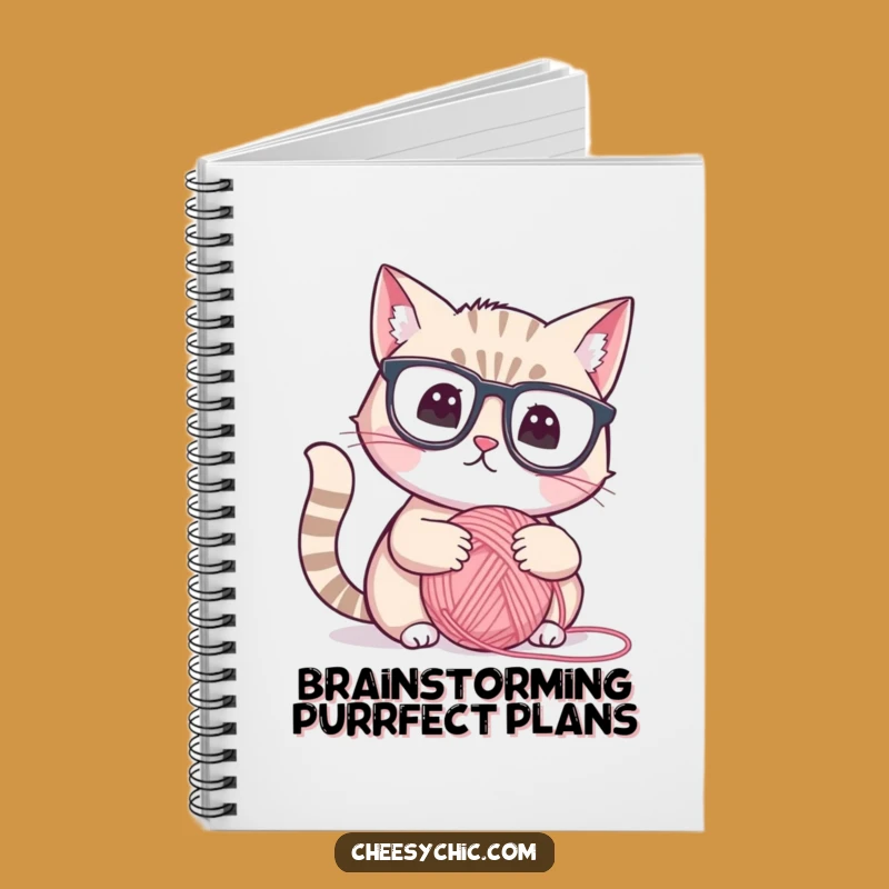Funny Intellectual Cat Notebook - Jot Down Your Thoughts with Hilarious Feline Flair