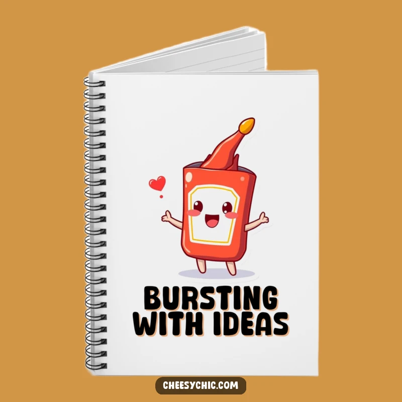 Funny Ketchup Burst Notebook: Happy Packet Popping Journal, Ideal Funny Stationery Gift