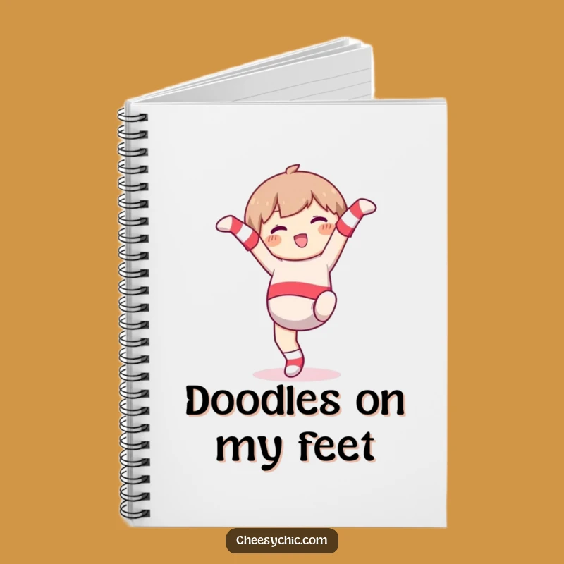 Funny Mismatched Socks Cartwheel Notebook: Journal Your Joy, Gift for Writers