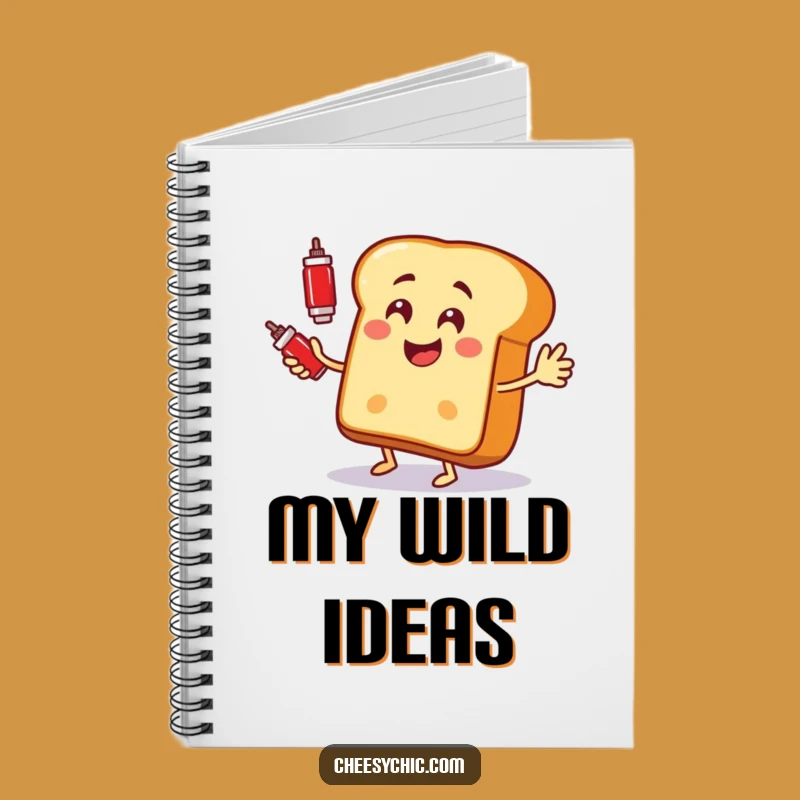 Funny Bread Juggler Notebook: Jot Down Your Culinary Creations