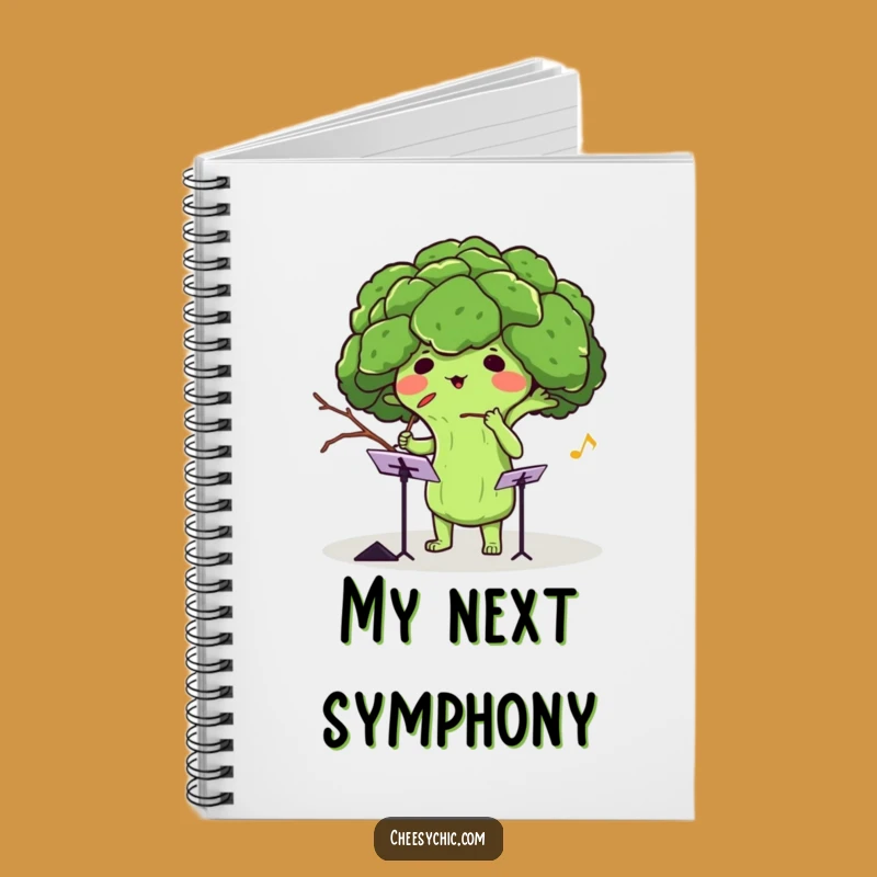 Funny Broccoli Conductor Notebook: Compose Your Thoughts with This Hilarious Veggie Maestro