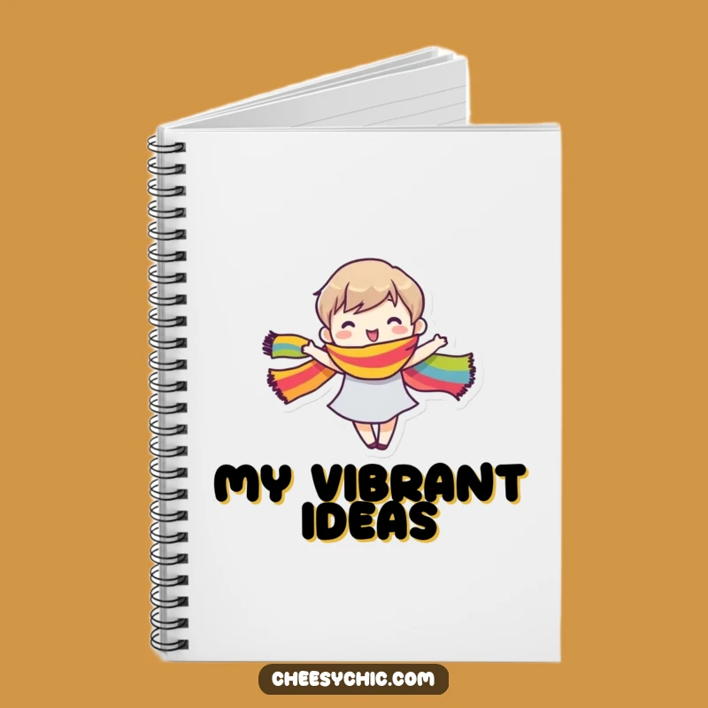 Funny Journal: Dancing Rainbow Scarf Character, Happy Thoughts - Perfect Funny Gift