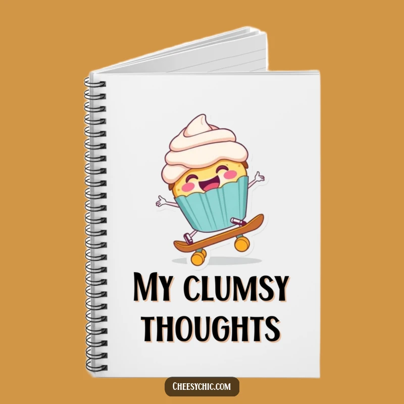Funny Skateboard Cupcake Notebook: Jot Down Sweet Ideas with This Hilarious Dessert Journal