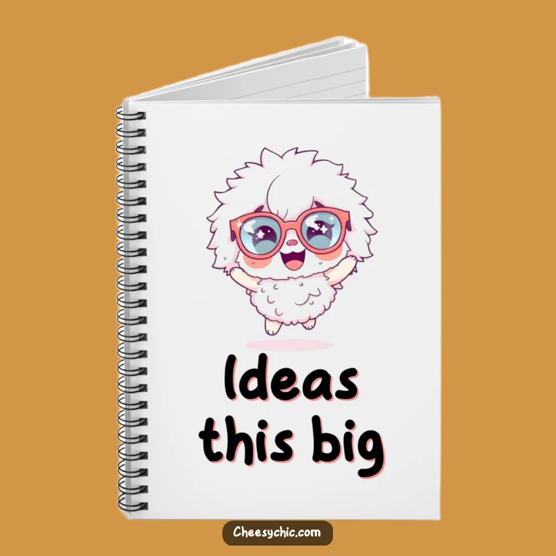 Funny Fluffy Character Notebook: Sparkly Glasses Hop, Journal Humorous Gift