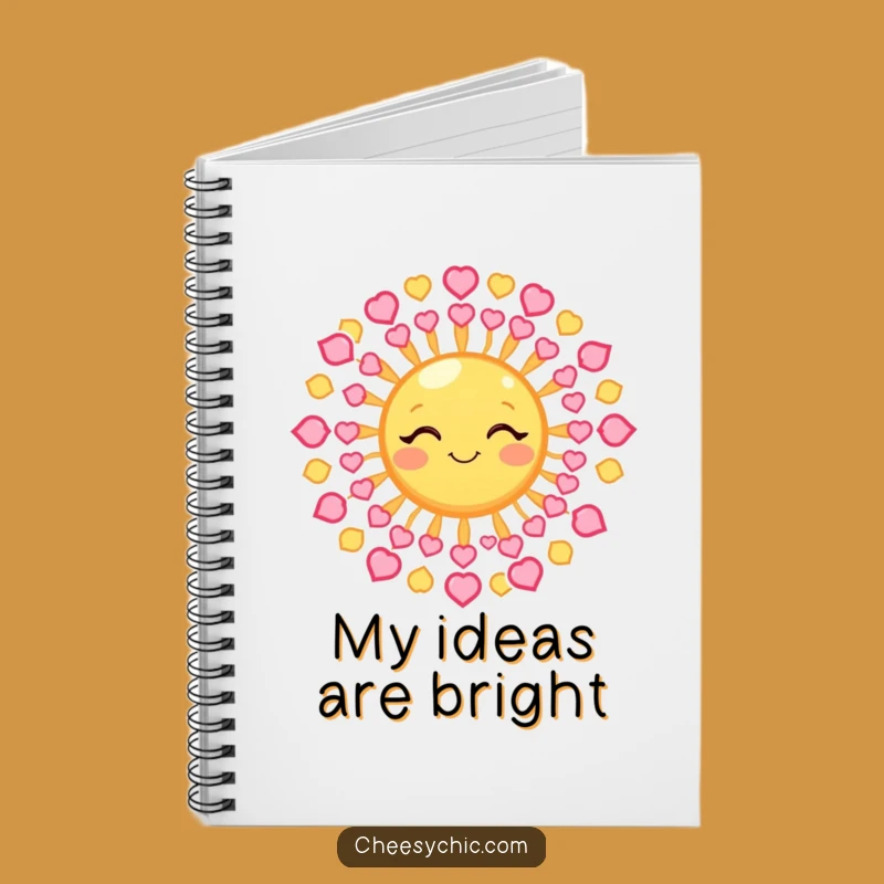 Funny Winking Sun Notebook - Jot Down Ideas with Warm Affection