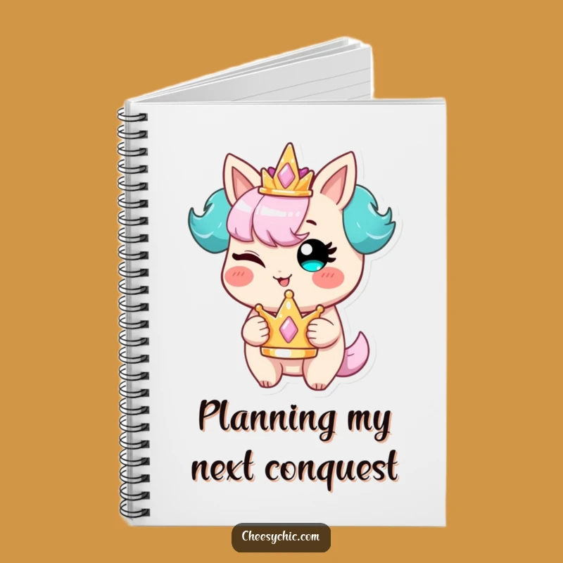 Funny Winking Character Crown Notebook: Jot Down Mischievous Ideas with Flair