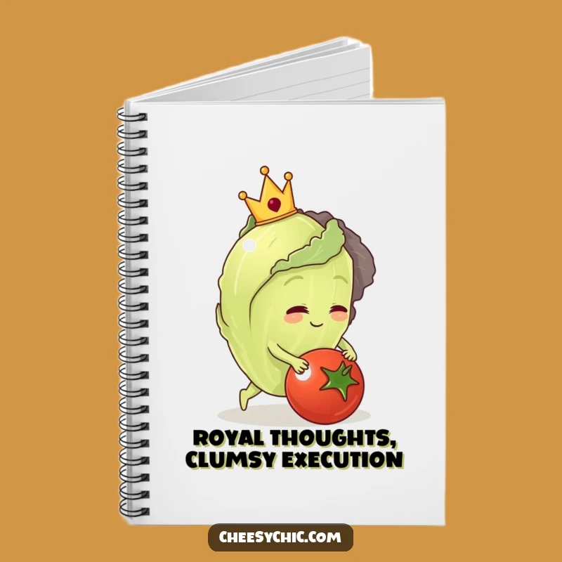 Funny Lettuce King Tripping Notebook: Jot Down Jokes and Royal Fails