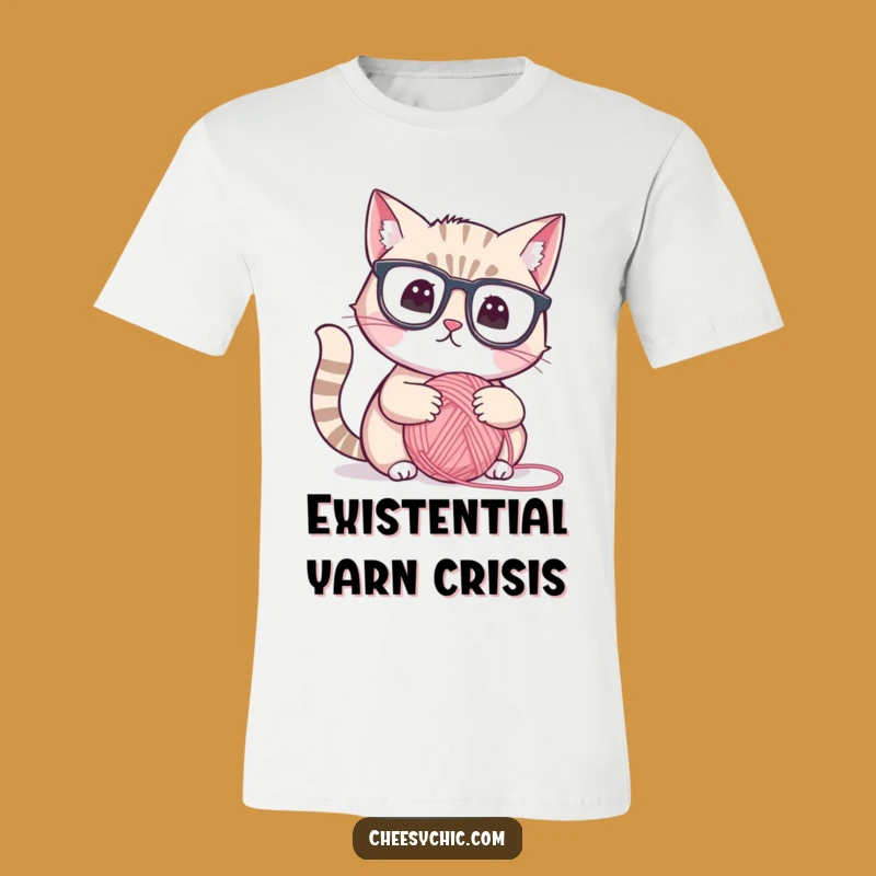 Funny Intellectual Cat T-Shirt - Adorable Reading Glasses Tee for Cat Lovers