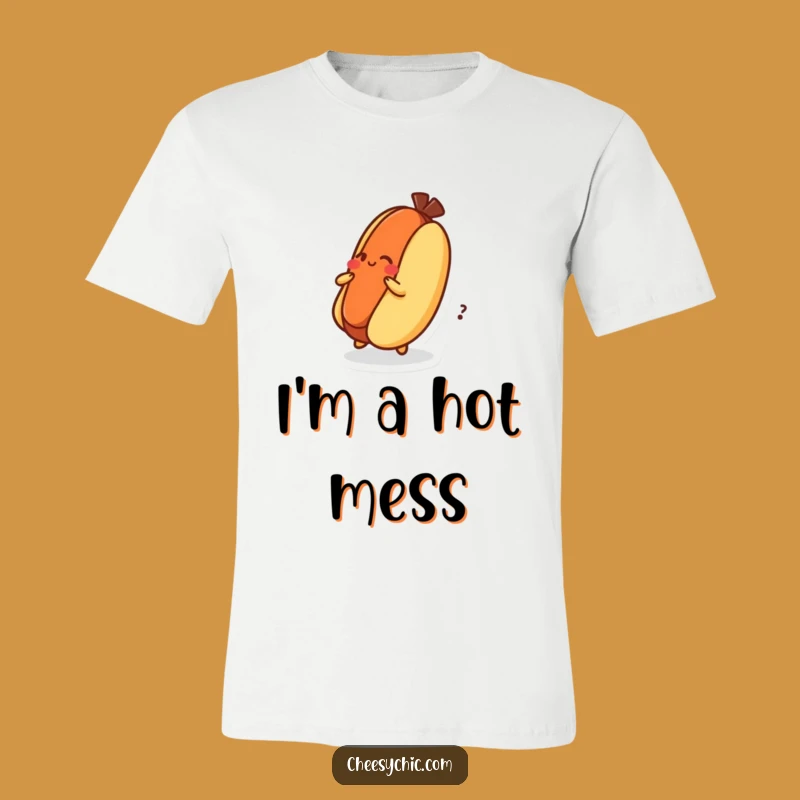 Funny Dizzy Hot Dog T-Shirt: Playful Food Apparel for Fun Lovers