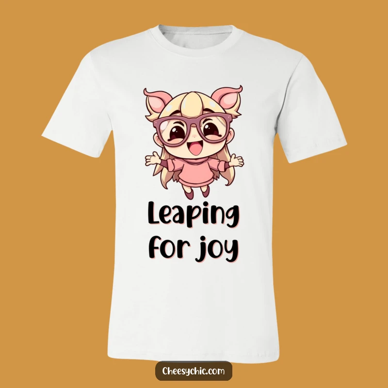 Funny Flamboyant Glasses Character T-Shirt - Leap into Laughter Tee