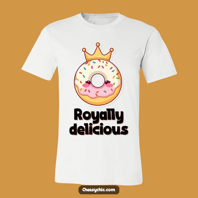 Funny Donut Crown T-Shirt: Whimsical Apparel for Sweet Personalities