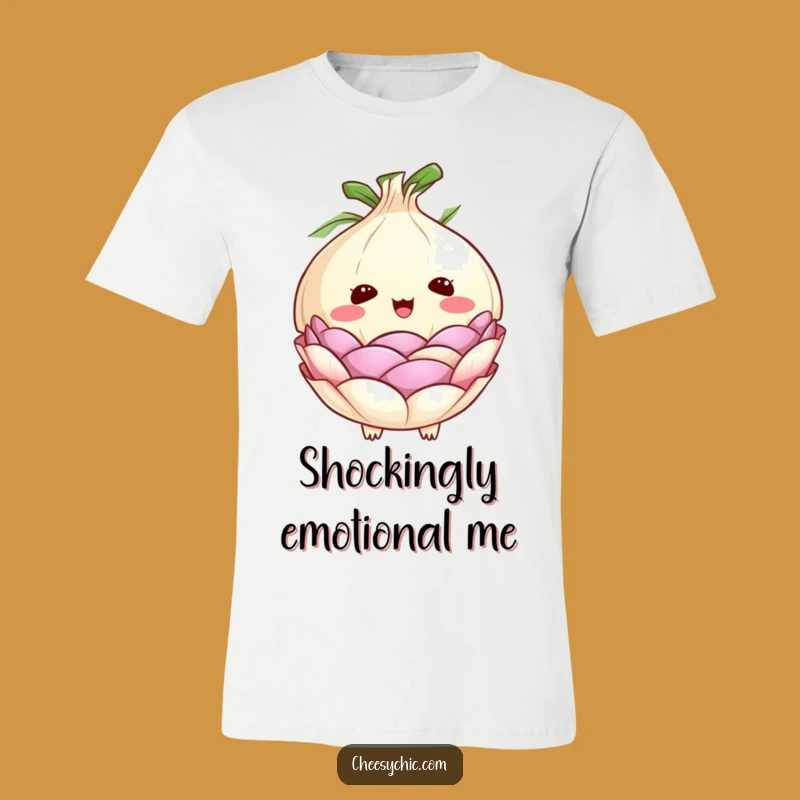 Funny Onion Surprise T-Shirt: Cute Peeling Layers Design, Ideal Funny Gift for Veggie Fans