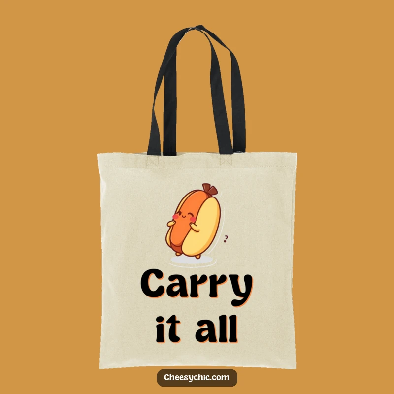 Funny Dizzy Hot Dog Tote Bag: Carry Your Fun On the Go
