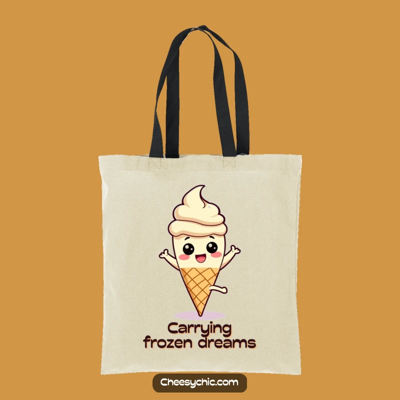 Funny Ice Cream Cartwheel Tote Bag, a Hilarious Accessory for Fun Outings