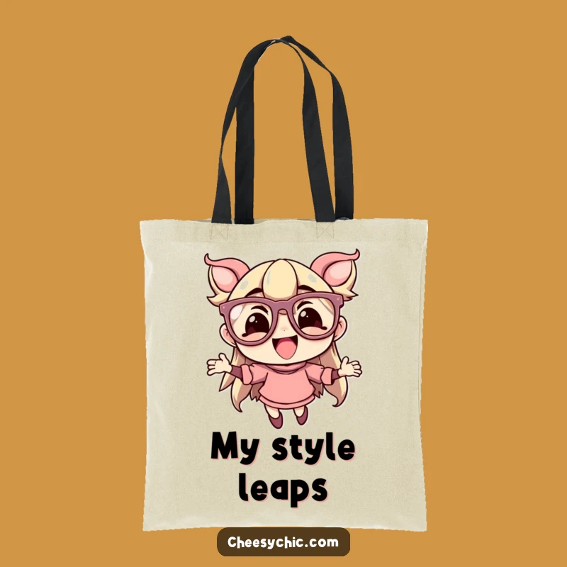 Funny Flamboyant Glasses Character Tote Bag - Stylish Leap Bag for Fun Errands